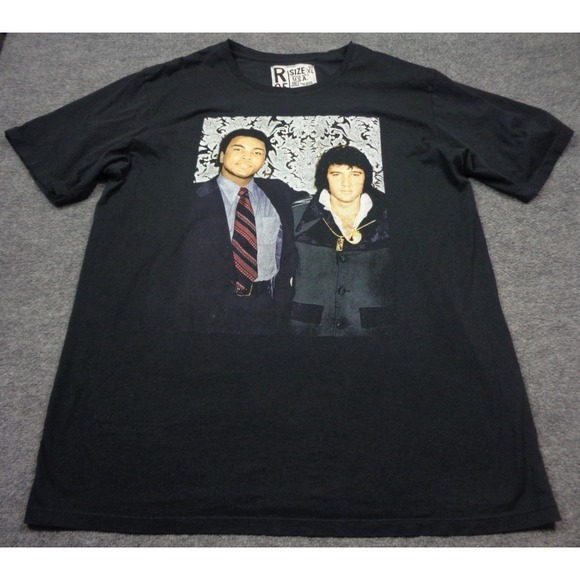Roots Of Fight Other - Roots Of Fight Elvis And Muhammad Ali Shirt Mens 4XL Graphic Short Sleeve Tee
